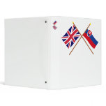 UK and Slovakia Crossed Flags Binders