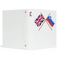 UK and Slovenia Crossed Flags Binder