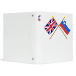 UK and Slovenia Crossed Flags Binder