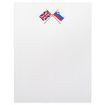 UK and Slovenia Crossed Flags Letterhead Design