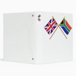 UK and South Africa Crossed Flags Binder