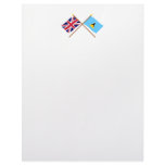 UK and St Lucia Crossed Flags letterhead