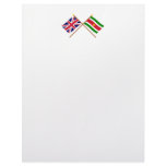 UK and Suriname Crossed Flags Letterhead