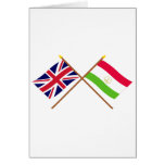 UK and Tajikistan Crossed Flags cards