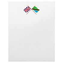 UK and Tanzania Crossed Flags Letterhead