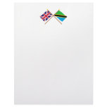 UK and Tanzania Crossed Flags Letterhead