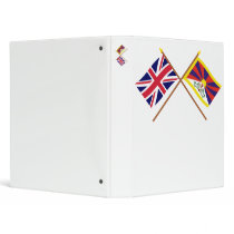 UK and Tibet Crossed Flags Vinyl Binder