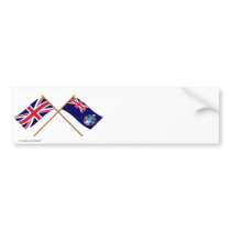 UK and Tristan da Cunha Crossed Flags bumper stickers