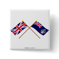 UK and Tristan da Cunha Crossed Flags buttons by Vexillophile UK and Tristan da Cunha Crossed Flags buttons