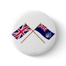 UK and Tristan da Cunha Crossed Flags buttons by Vexillophile UK and Tristan da Cunha Crossed Flags buttons