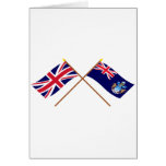 UK and Tristan da Cunha Crossed Flags Greeting Card