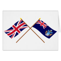 UK and Tristan da Cunha Crossed Flags cards by Vexillophile UK and Tristan da Cunha Crossed Flags cards