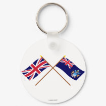 UK and Tristan da Cunha Crossed Flags keychains