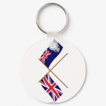 UK and Tristan da Cunha Crossed Flags keychains