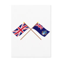UK and Tristan da Cunha Crossed Flags postcards by Vexillophile UK and Tristan da Cunha Crossed Flags postcards