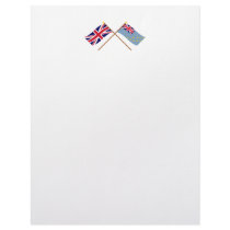 UK and Tuvalu Crossed Flags letterhead