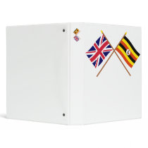 UK and Uganda Crossed Flags Binders