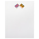 UK and Uganda Crossed Flags Custom Letterhead