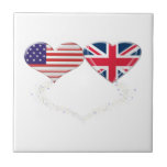 UK and USA Hearts Flag and Ticker tape tiles