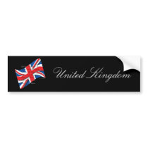 UK Anthem Blk Bumper Stickers