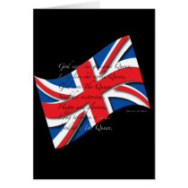 UK Anthem Blk Greeting Card
