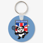 This little badminton-playing panda is too cute! Panda holds a raquet and is ready to hit the shuttle for the British team! Great for fans of the United Kingdom badminton team or British badminton players!