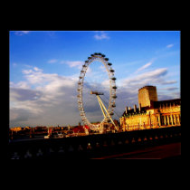 (UK) Beautiful LONDON EYE Scenery Poster posters