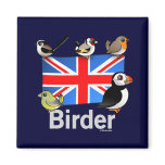 UK Birder Square Magnet