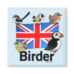 UK Birder Square Magnet