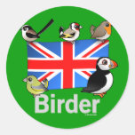 UK Birder Round Sticker