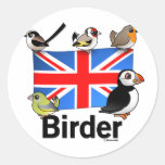 UK Birder Round Sticker