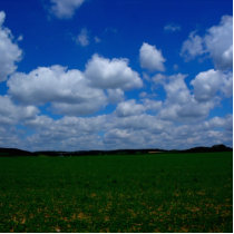 UK Blue Skies and Green Grass All The Way photo sculptures