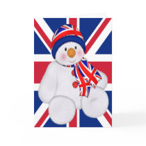 UK Christmas Snowman Card