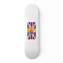 UK Coat of Arms & Flag Custom Skateboard