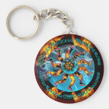 UK CRPS/RSD Awareness Flaming Globe 2f Keychain RE