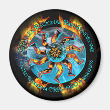 UK CRPS/RSD Awareness Magnet Flaming Globe 2f