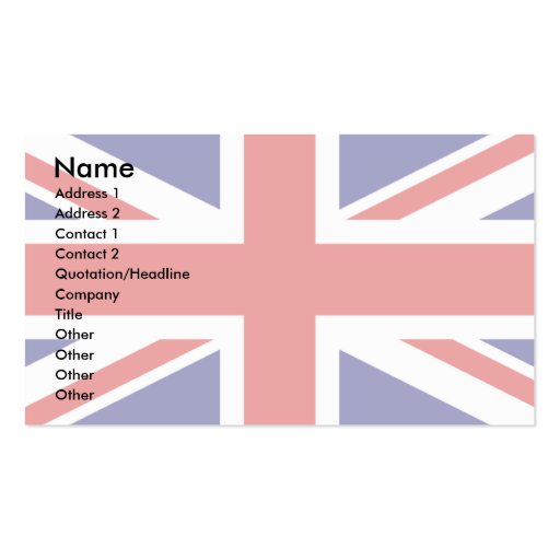 Uk Flag Business Card (front side)
