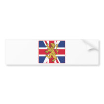UK Flag Lion Bumper Sticker