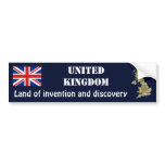 UK Flag + Map Bumper Sticker