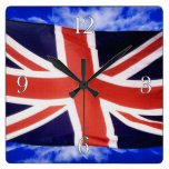 UK Flag & Sky Proud Patriotic Wall Clock