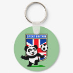 This adorable little panda is too cute! He's featured in front of a large flag from Great Britain and ready to play football and score some goals. This cute design is perfect for football players and soccer fans.