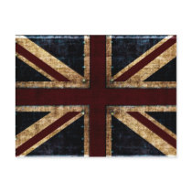 Uk grunge flag postcard