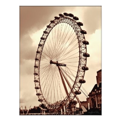 (UK) London Eye Vintage Print Photo