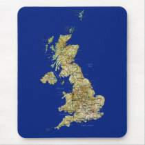 UK Map Mousepad by FlagAndMap UK Map Mousepad