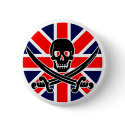 UK pirate flag. buttons by asyrum UK pirate flag. buttons