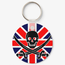 UK pirate flag. keychains