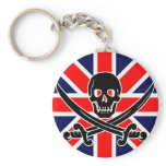 UK pirate flag. Keychains