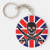 UK pirate flag. Keychains
