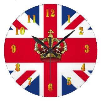 UK Queen Crown Wall Clock