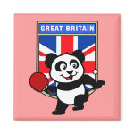 This is a cute shirt for table tennis players and fans. Panda loves to play table tennis in front of this flag of Great Britain! This table tennis panda shirt is a great gift for table tennis players and fans!